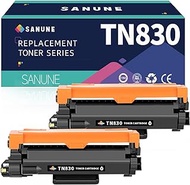 SANUNE TN830 Black Toner Cartridge Replacement for Brother TN830 TN830XL TN-830 Toner Cartridge for Brother HL-L2400D HL-L2460DW HL-L2405W HL-L2465DW HL-L2480DW DCP-L2640DW MFC-L2820DW Printer(2 Pack)