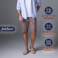 กางเกงขาสั้นผู้ชาย ทรงกระบอกตรง Jack Russel Klassik JS-1/13 Straight Fit Ovaltine