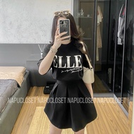 Printed T-SHIRT SET WITH PULLED CV AT515-CV097