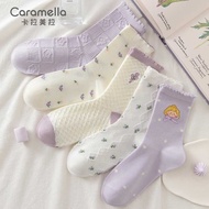 Calamera Autumn Winter Socks Women's Mid-tube Socks Calf Socks Stockings Cotton Socks Design Socks M