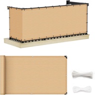 Beige Shade Thickened  Yard Privacy Net Fence UV Block