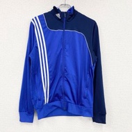 古著2000年代adidas復古運動外套/球衣，藍色，M碼