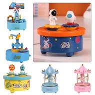 LED Carousel Music Box Merry-Go-Round Rotating Horse Music Box Toy Child Baby Gifts Carousel Music A