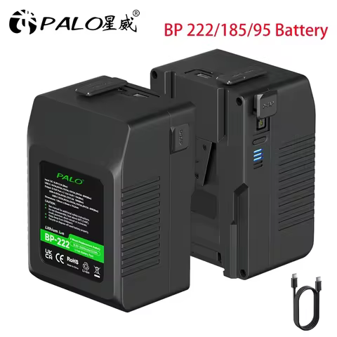 V Mount V-Lock Battery BP 222 BP-185 BP 95 Bateria and PD 20W Type-C Cable for Sony Video Camera R5C