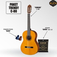 Trendy Package Yamaha Classic Guitar C80 / C 80 / Classical Guitar C80 Ajib