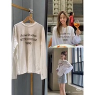 Acne Studios Summer Printing Men Women Tshirt Coat Tag High Quality Simple O-Neck Cotton Oversize Lo