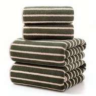 Minimalist Striped Coral Fleece Ultra-Soft Absorbent Quick-Dry Towels, 35*75cm Hand Towel, 70*140cm 