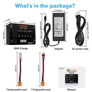 IMAX B6AC S680 ชาร์จแบตเตอรี่แบบไร้สาย 80W ชาร์จแบตเตอรี่ LiPo สำหรับเครื่องบิน RC HTRC IMAX B6AC S6