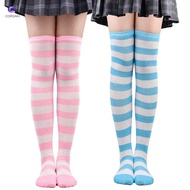 Corsaki Stripe Stockings - Warm Thigh-High Socks | 9 Colors for Cosplay Events