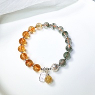 Natural Citrine Pixiu Bracelet Lucky Fortune Transfer Blonde Crystal Green Ghost Guy God of Wealth C