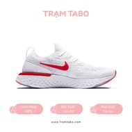 (Genuine) 943311-106 - Nike EPIC REACT FLYKNIT WHITE RED Shoes For Women In WHITE/RED
