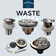 40 & 32MM BASIN , KITCHEN SINK , POPUP WASTE