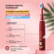 Kids Sonic Toothbrush - Cartoon Electric Toothbrush with Soft Bristles｜2-Min Smart Timer｜IPX7 Waterp