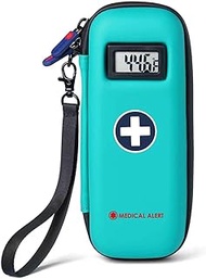Divoti Medical Carrying Case with Temperature Display - Cooling Bag with 2 TSA Ice Packs, Durable Po