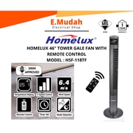Homelux New Tower Fan Remote Control 3 Speed Control Temperature Display | HSF-118TF