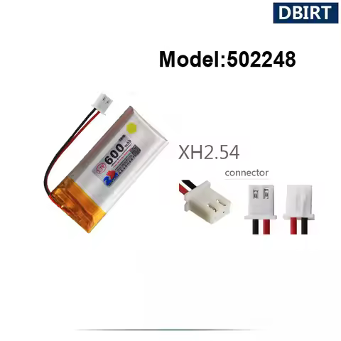 600mAh LP502248 AHB502248 502248 052248 Battery For Mp3 Mp4 Player Bluetooth Earphone Headset XH2.54