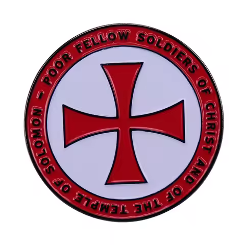Knights Templar logo badge poor fellow soldiers of christ and of the temple of solomon