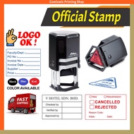 【INSTANT】Rubber Stamp Cop Customize (Official Stamp) Shiny Stamp Cop Nama Cop Syarikat Cop Jawatan C