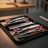 7  Set Gunting Dandan Anjing 7-Piece, Bersalut Hitam, Bilah Keluli Tahan Karat