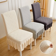 1Pcs Dining Chair Cover Jacquard Spandex Slipcover Protector Case Stretch for Kitchen Chair Seat Hotel Banquet Elastic