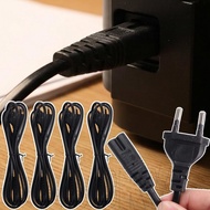 3-2Pcs 1m/1.5m/1.8m EU Power Cable - 2 Pin Power Extension Cord - 8 Ac Power Supply Cable - Round Ho