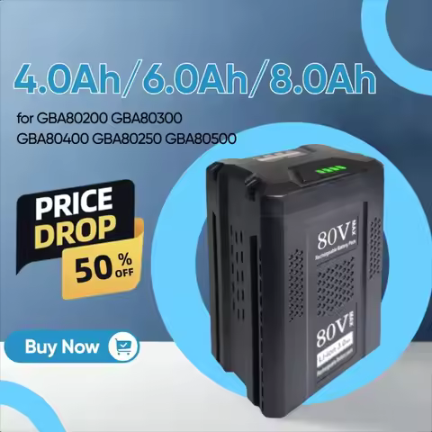 4.0Ah/6.0Ah/8.0Ah for Greenworks 80V Replacement Rechargeable Lithium Battery for GBA80200 GBA80300 