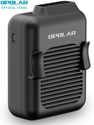 พัดลมคลิปหนีบเอวแบบพกพาส่วนบุคคลการไหลของอากาศ 5100 รอบต่อนาทีอัพเกรด 6000 พัดลมสร้อยคอดำเนินการแบตเ