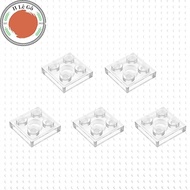 Combo of 5 transparent white 2x2 flat tiles