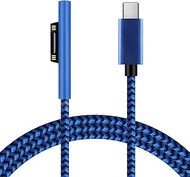 Sisyphy 6ft Nylon Braided Surface Connect to USB-C Charging Cable, Requires 45W 15V3A USBC Charger PD Power Supply, Compatible with Microsoft Surface Pro7 Go2 Pro6 5/4/3 Laptop1/2/3 &amp; Surface Book