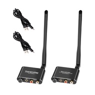 5.8G Wireless Audio Transmitter and Receiver 50M 2.4G Wireless Audio Adapter with 3.5mm R/L RCA Conv