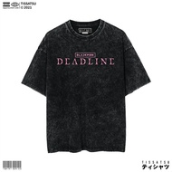 TISSATSU BLACKPINK Deadline Oversize Washed T-Shirt / Kpop Wash Slimfit T-Shirt / BP 1A