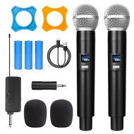UHF Wireless Handheld Microphone Karaoke Microphone with Rechargeable Receiver for Wedding Party Speech Church Club