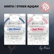 Baby BOY GIRL AQIQAH STICKER | Baby AQIQAH GREETING CARD