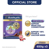 ANMUM Materna Low Fat Less Sweet Pregnancy Milk Chocolate 650g x 3