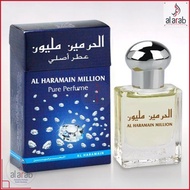 MILLION Al Haramain 15ml Original Attar Toll On Unisex Haramain Perfume Madina Million Badar [Ready 