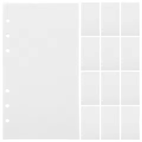 50 Sheets A6 6 Ring Sticker Collecting Refill Sheet Double-Sided Blank Release Paper Pages for Stick