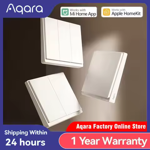 Newest Aqara Smart Wall Switch E1 ZigBee Smart Home Wireless Light Switch Fire Wire With NO Neutral 