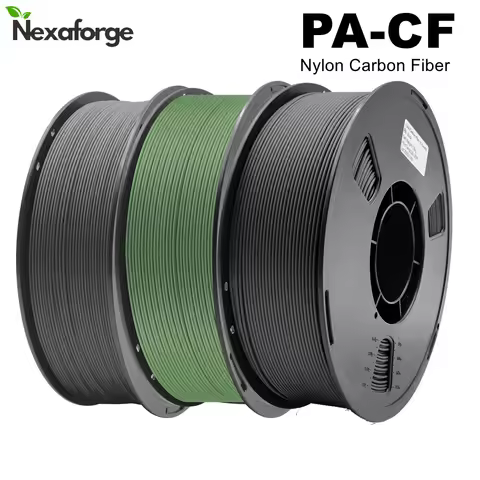 NEXAFORGE 3KG PA6-CF Carbon Fiber Nylon Filament 1.75mm , 3D Printing Heat Resistance Stiff & Strong