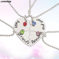 LEMONTRE 4 Bff Fashion Love Necklace Best Friend Froever Necklace