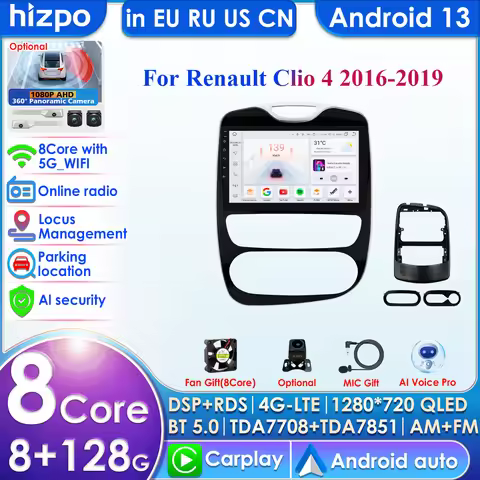 8Core AI 7862 2din Android Autoradio for Renault Clio 4 2016-2019 Car Radio Multimedia Video Player 