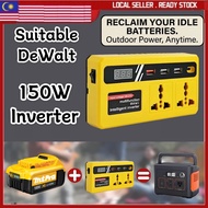MtPro OEM 150W AC Inverter 220V M18 Battery DeWalt Bateri Converter Power Bank USB Type-C Adapter