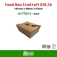 Food Box Paper Brown 26oz (KXL26) Contents 25 pcs
