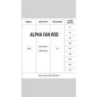 ALPHA 26.5mm 18” Fan Rod - Black / White
