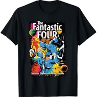 Kaos Fantastic Four: First Steps T-Shirt Superhero Fantastic 4 Tee Epic Comic Cover Baju Lelaki & Wa