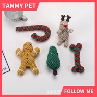 Pet Toy Christmas Dog Toys Dog Rope Toy ,Chew Toys Puppy Medium Large Dogs with Ball Tough Teething 