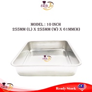 Aluminium Deep Square Cake Mould - 7 / 8 / 9 / 10 Inch | Loyang Kek Segi-empat (4 Size)