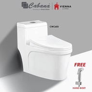 [Limit to 1 Unit Per Order] Cabana One Piece Wc with Washdown Strong flushing Toilet bowl S trap 10 