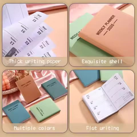 Portable 2026 Agenda Book To Do List Softside A7 To Do Planner Weekly Planner Self-Disciplined Journ