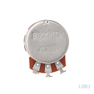LIDU1 B500K Potentiometer Splined  Electric Guitar Bass Effect Amp Tone Volume Part