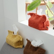 超柔羊毛氛圍感紙巾袋抽紙/盒裝紙巾通用裝飾袋 聖誕春節日禮物